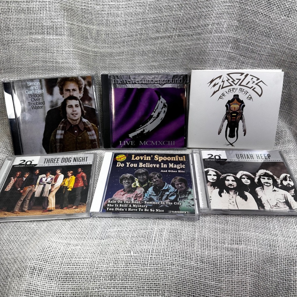 Classic‎ Rock CD Lot Eagles Velvet Underground Simon & Garfunkel Three Dog Night
